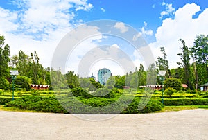 Beautiful Herastrau Park from Bucharest, Romania in a spring day