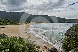 Beautiful and hidden sand beach along the lonely and hidden lagoinha do leste. photo