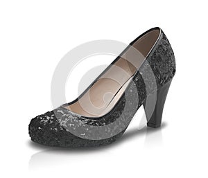 Beautiful high heel lady fashion shoe isolated