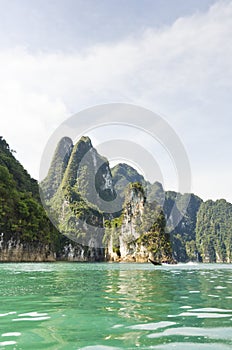 Beautiful high mountains and green river ( Guilin of Thailand )