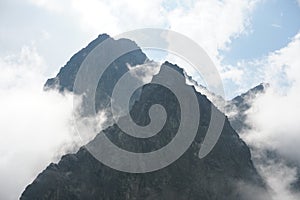 Beautiful High Tatras mountains landscape in Slovakia