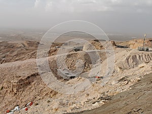 Beautiful highway through Jabal Hafeet mountain in Al Ain,UAE.