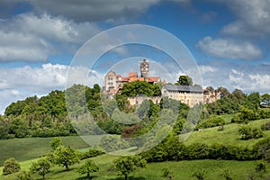 Beautiful hillscape at castle Ronneburg