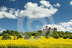 Beautiful hillscape at castle Ronneburg