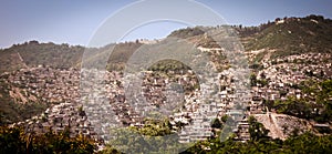 Beautiful Hillside with houses on top of houses near Peition-Ville Haiti