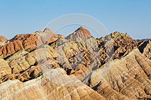 Beautiful hilly texture background in zhangye photo