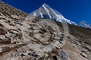 Beautiful Himalaya mountains from EBC trek