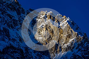 Beautiful Himalaya mountains from EBC trek