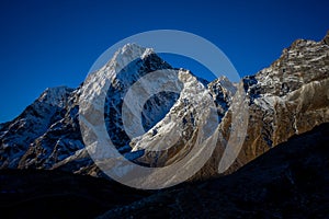 Beautiful Himalaya mountains from EBC trek