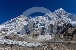 Beautiful Himalaya mountains from EBC trek