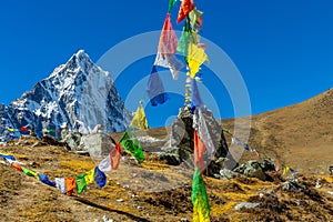 Beautiful Himalaya mountains from EBC trek