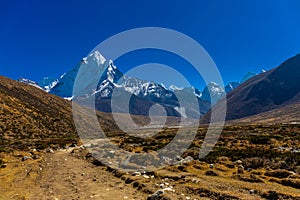 Beautiful Himalaya mountains from EBC trek