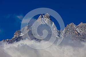 Beautiful Himalaya mountains from EBC trek