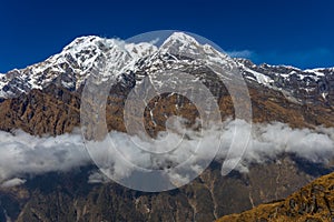 Beautiful Himalaya mountains from EBC trek