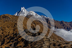 Beautiful Himalaya mountains from EBC trek