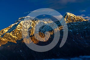 Beautiful Himalaya mountains from EBC trek