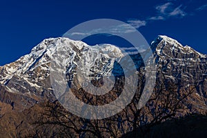 Beautiful Himalaya mountains from EBC trek