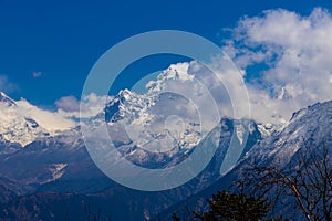 Beautiful Himalaya mountains from EBC trek