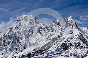 Beautiful Himalaya mountains from EBC trek