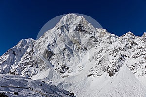 Beautiful Himalaya mountains from EBC trek