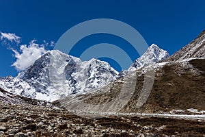 Beautiful Himalaya mountains from EBC trek