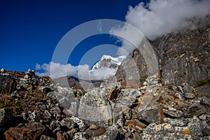 Beautiful Himalaya mountains from EBC trek