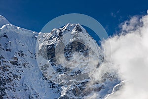 Beautiful Himalaya mountains from EBC trek