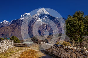 Beautiful Himalaya mountains from EBC trek