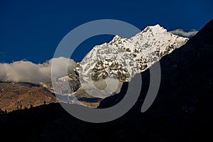 Beautiful Himalaya mountains from EBC trek