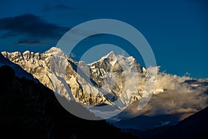 Beautiful Himalaya mountains from EBC trek