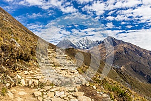 Beautiful Himalaya mountains from EBC trek