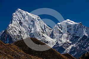 Beautiful Himalaya mountains from EBC trek