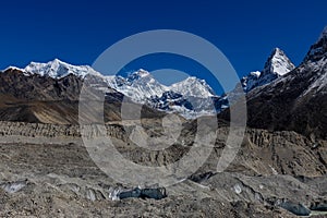 Beautiful Himalaya mountains from EBC trek