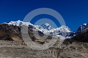 Beautiful Himalaya mountains from EBC trek