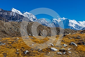 Beautiful Himalaya mountains from EBC trek