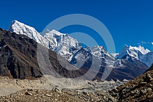 Beautiful Himalaya mountains from EBC trek