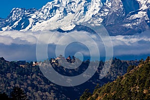 Beautiful Himalaya mountains from EBC trek