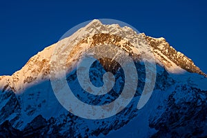 Beautiful Himalaya mountains on EBC trek hiking route