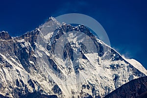 Beautiful Himalaya mountains on EBC trek hiking route