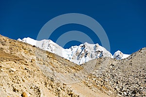 Beautiful Himalaya Views on the way to Pangpema during Kanchenjunga North Base Camp Trek in Nepal