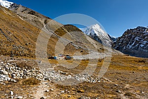 Beautiful Himalaya Views on the way to Pangpema during Kanchenjunga North Base Camp Trek in Nepal