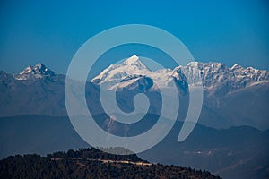 Beautiful HImalayan Mountain Range Ganesh, Langtang, Everest, HImal seen from Bhotechaur, Nepal