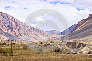 Beautiful Himalayas landscape in autmn time in Spiti valley