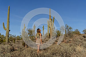 Gorgeous Hispanic Model Poses Topless In The Arizona Desert