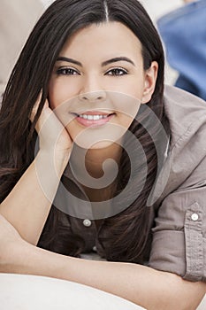 Beautiful Hispanic Woman Smiling