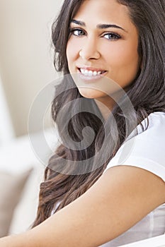 Beautiful Hispanic Woman Smiling