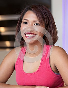 Beautiful hispanic woman smiling at camera