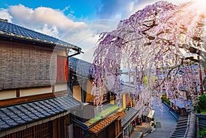 Beautiful of Historic Higashiyama district, Kyoto in Japan