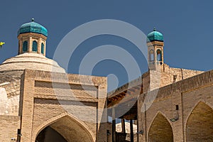Beautiful historical buildings in the Old Town of Bukhara, Uzbekistan