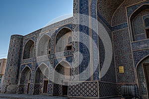 Beautiful historical buildings in the Old Town of Bukhara, Uzbekistan